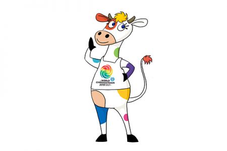 A colourful cow is our mascot! 