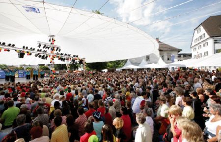 Open-air stages in the cities and villages